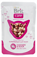 Brit Care Cat Pouch с курицей и уткой, 80 гр
